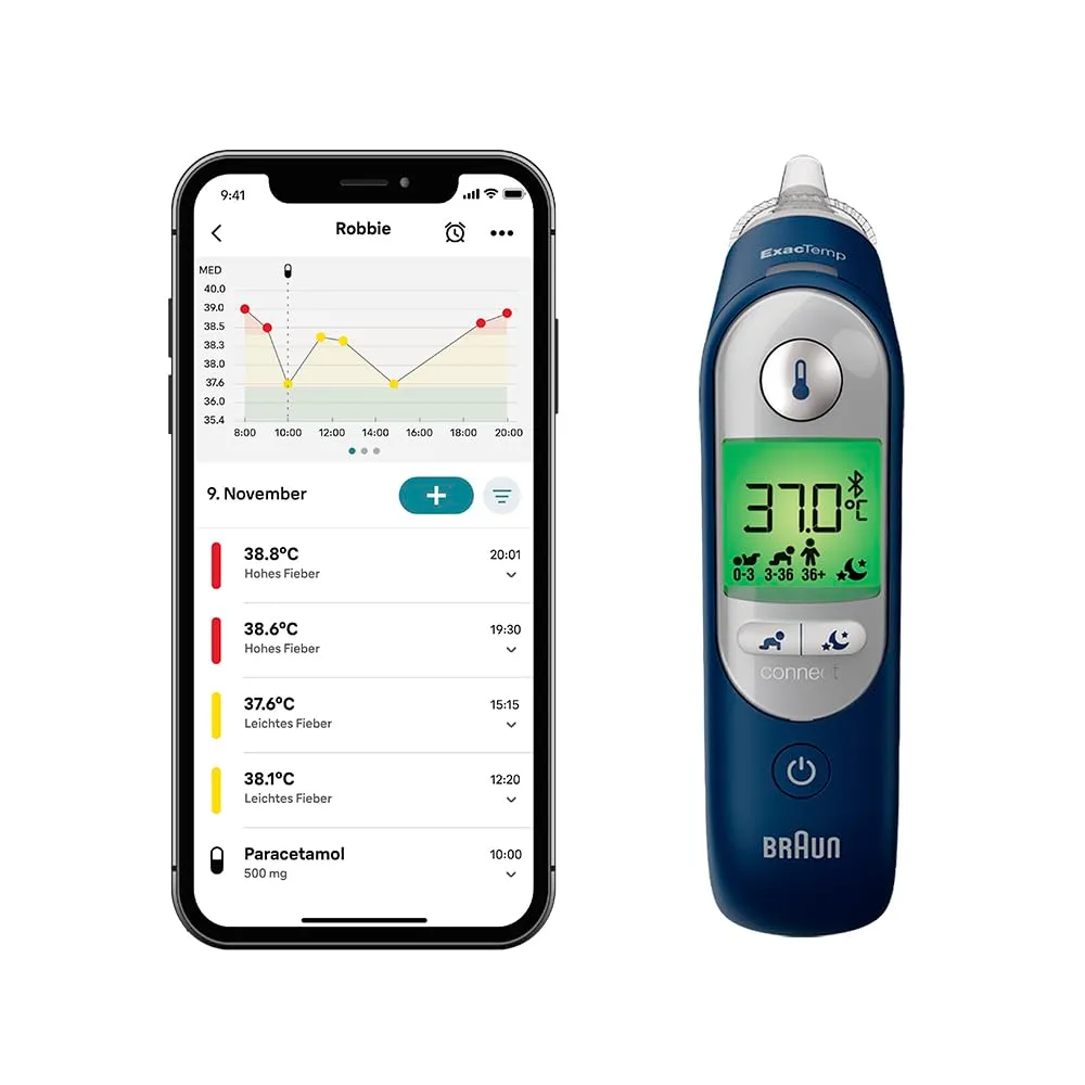 Braun ThermoScan 7+ Connect, eyrnahitamælir, samhæfður Family Care appinu - Image 2