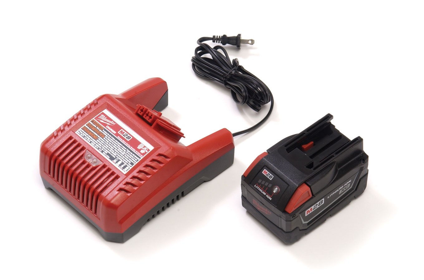 Milwaukee M28 hleðslutæki og lithium-íon rafhlöður